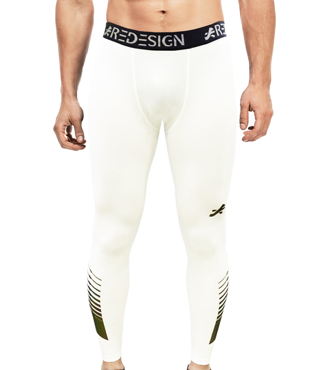 ReDesign Nylon Multi-Color Reflective Compression Pant (White)