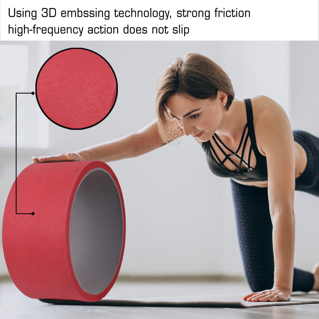 Vedam Yoga Wheel 13 x 6.5 in (Red)