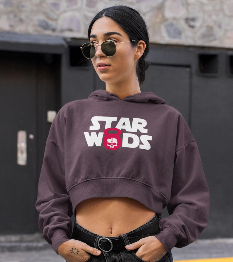 Women's crop Hoodie (Chocolate)