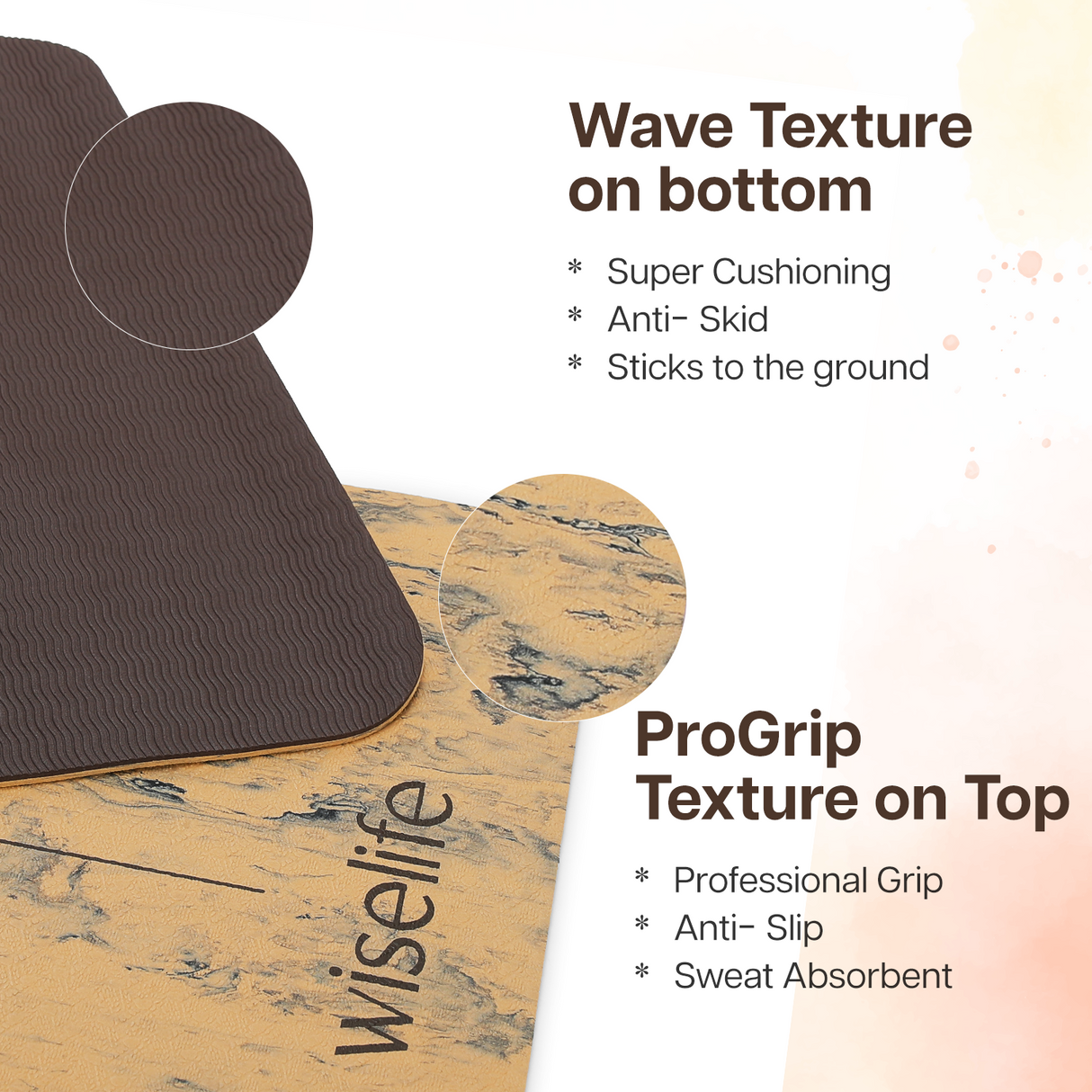 Dual Layer Alignment TPE Yoga Mat- 6mm