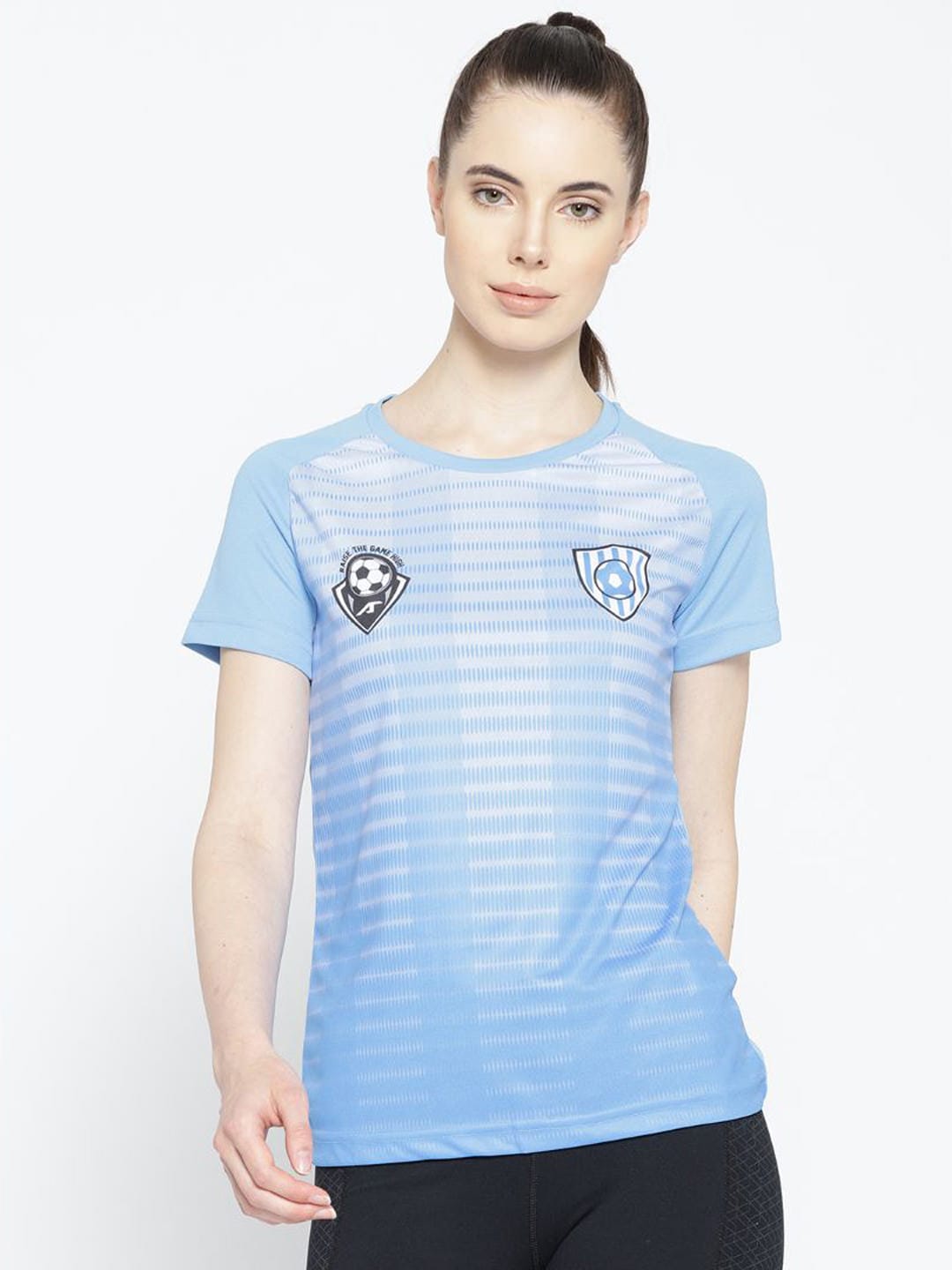 Alcis Womens Blue Soccer T-Shirt WTE5521