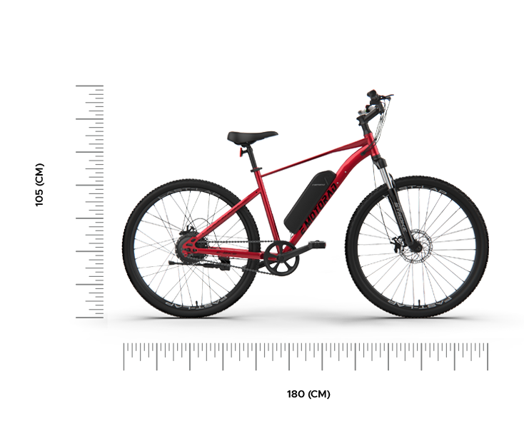 X1 Electric Bike Cherry Red X-Factor Urban Series EMotorad | KIBI SPORTS EMotorad