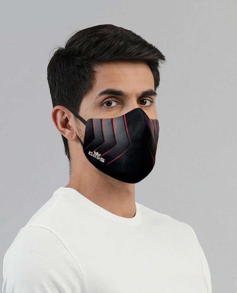 Xator Combat Face Protector Mask - Dark Green Red
