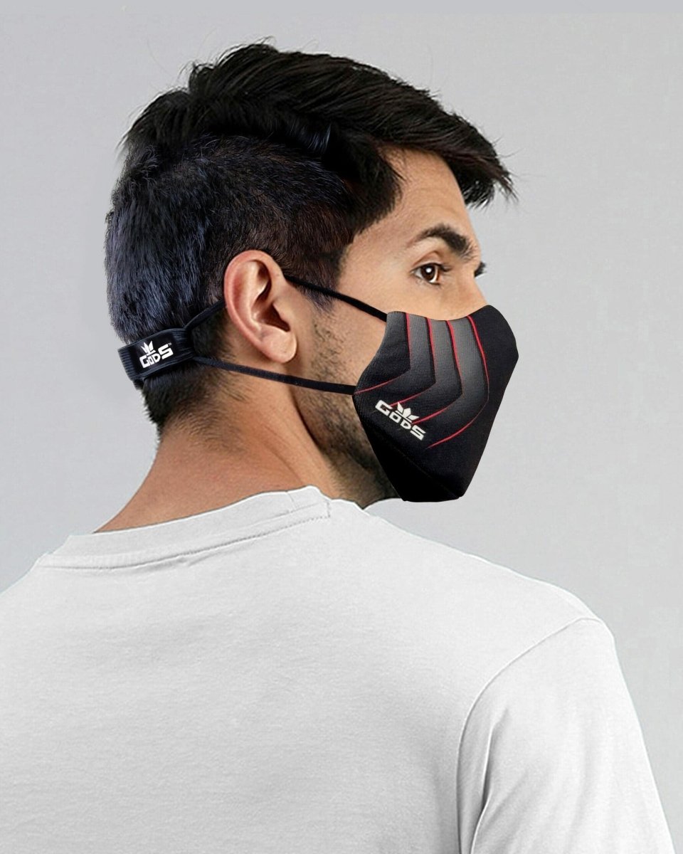 Xator Combat Face Protector Mask - Dark Green Red