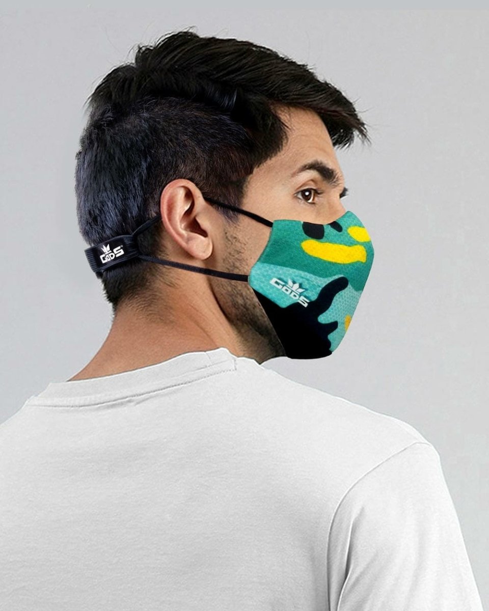 Xator Combat Face Protector Mask - Green Camo