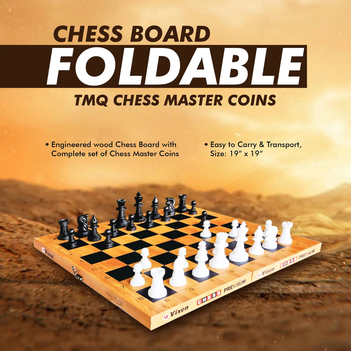 VIXEN CHESS BOARD FOLDABLE TMQ CHESS MASTER COINS