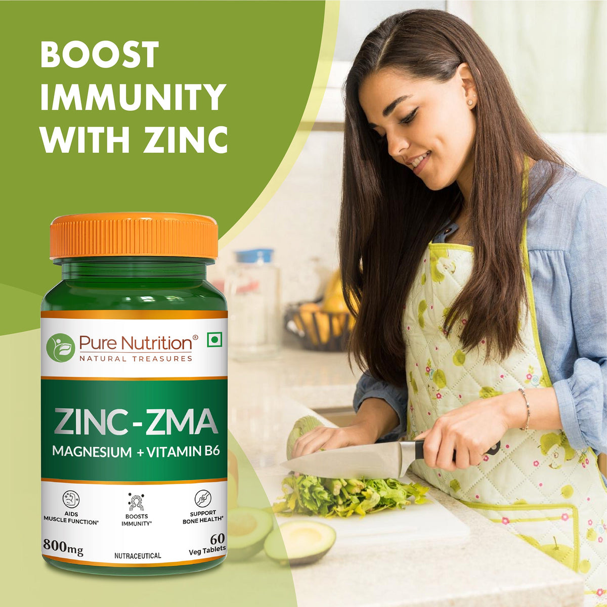 Pure Nutrition ZMA Zinc, Magnesium & Vitamin B6 Tablets