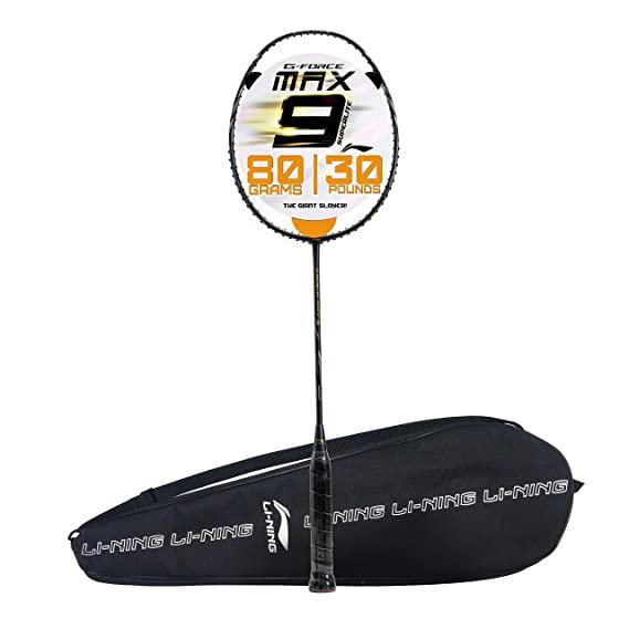Li-Ning G-Force Superlite Max 9 Carbon Fibre Badminton Racket with Free Full Cover(80 Grams. 30 Lbs) | KIBI Sports - KIBI SPORTS