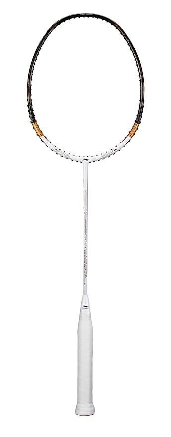 Li-Ning Tectonic 7 Full-Carbon Fiber Badminton Racket, Unstrung (White/Gold) | KIBI Sports - KIBI SPORTS