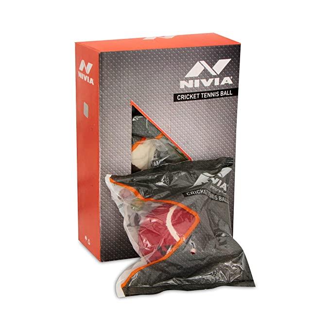 Nivia Heavy Tennis Ball Cricket Ball (Pack of 12 balls)