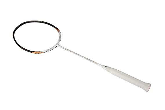 Li-Ning Tectonic 7 Full-Carbon Fiber Badminton Racket, Unstrung (White/Gold) | KIBI Sports - KIBI SPORTS