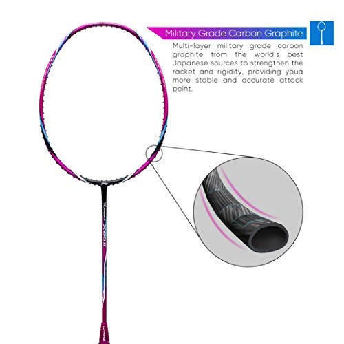 Li-Ning Turbo X 80-II Carbon-Graphite Badminton Racquet with Free String & Bag | KIBI Sports Li-Ning