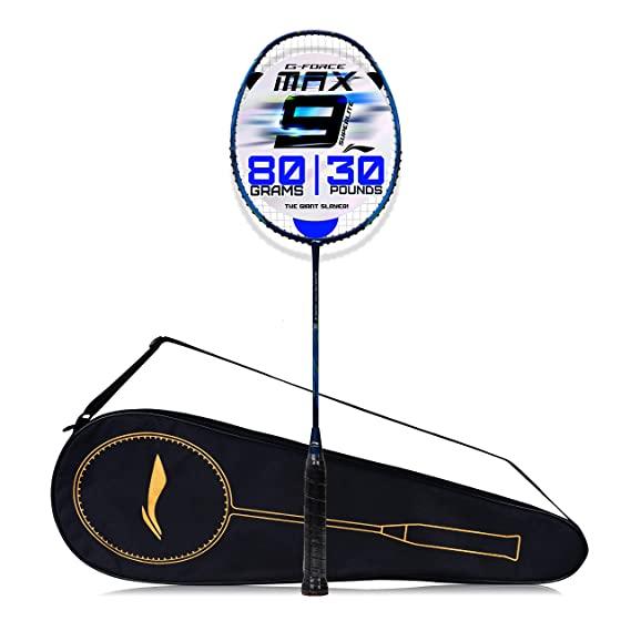 Li-Ning G-Force Superlite Max 9 Carbon Fibre Badminton Racket with Free Full Cover(80 Grams. 30 Lbs) | KIBI Sports - KIBI SPORTS