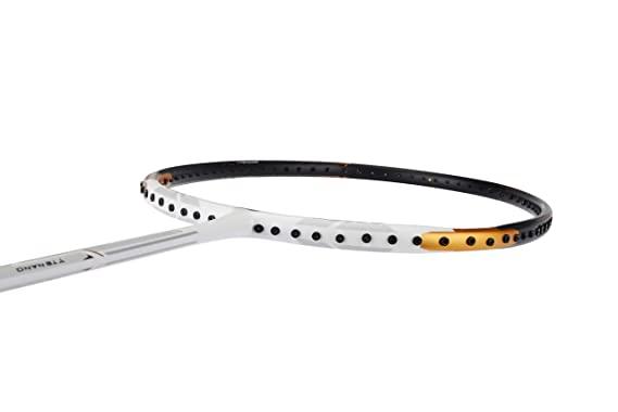 Li-Ning Tectonic 7 Full-Carbon Fiber Badminton Racket, Unstrung (White/Gold) | KIBI Sports - KIBI SPORTS