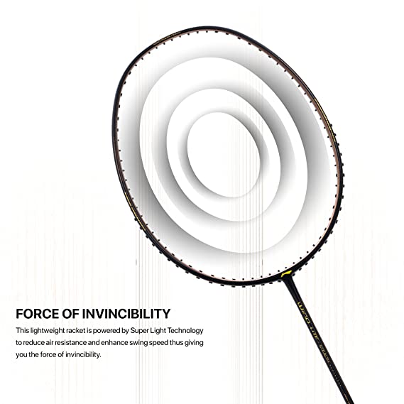 Li-Ning Wind Lite Stealth Carbon Fibre Strung Badminton Racket with Free Full Cover (Powered By Windstorm) | KIBI Sports Li-Ning