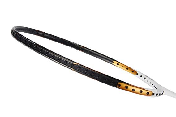 Li-Ning Tectonic 7 Full-Carbon Fiber Badminton Racket, Unstrung (White/Gold) | KIBI Sports - KIBI SPORTS