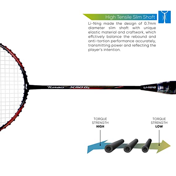 Li-Ning Turbo X 70 G4 Strung Graphite Badminton Racquet (Black/Lime) with Free Full Racket Cover | KIBI Sports Li-Ning
