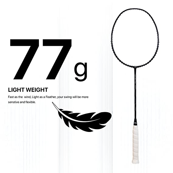 Li-Ning Wind Lite Stealth Carbon Fibre Strung Badminton Racket with Free Full Cover (Powered By Windstorm) | KIBI Sports Li-Ning