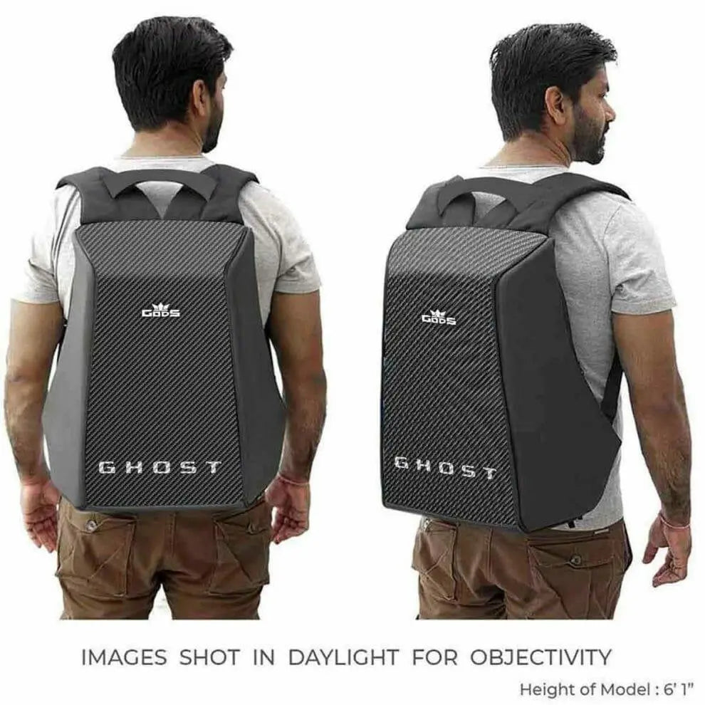 Ghost Carbon Fiber – 25 litres, 15.6 Inch Anti-Theft Laptop Backpack - KIBI SPORTS