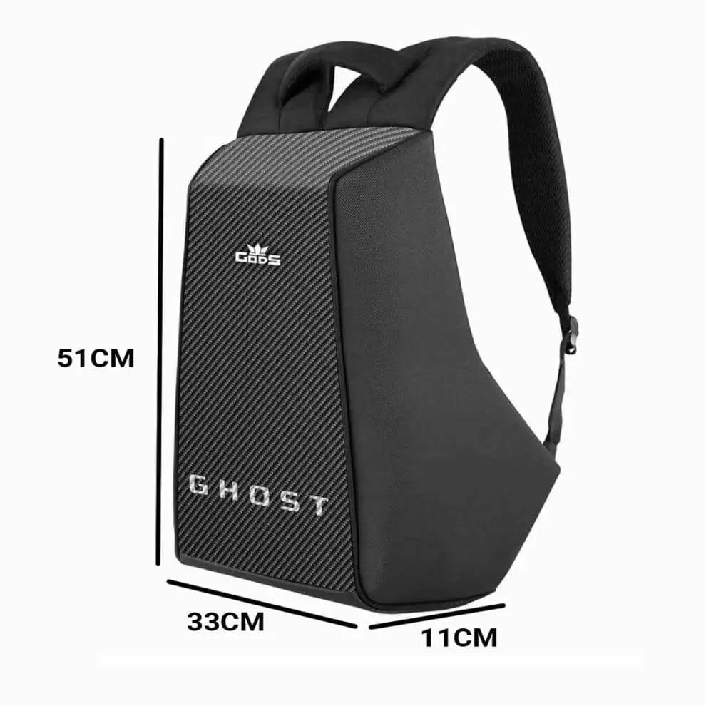 Ghost Carbon Fiber – 25 litres, 15.6 Inch Anti-Theft Laptop Backpack - KIBI SPORTS