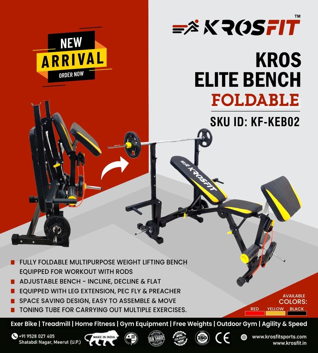 Krosfit Elite Bench Foldable | GYM | KIBI Sports - KIBI SPORTS