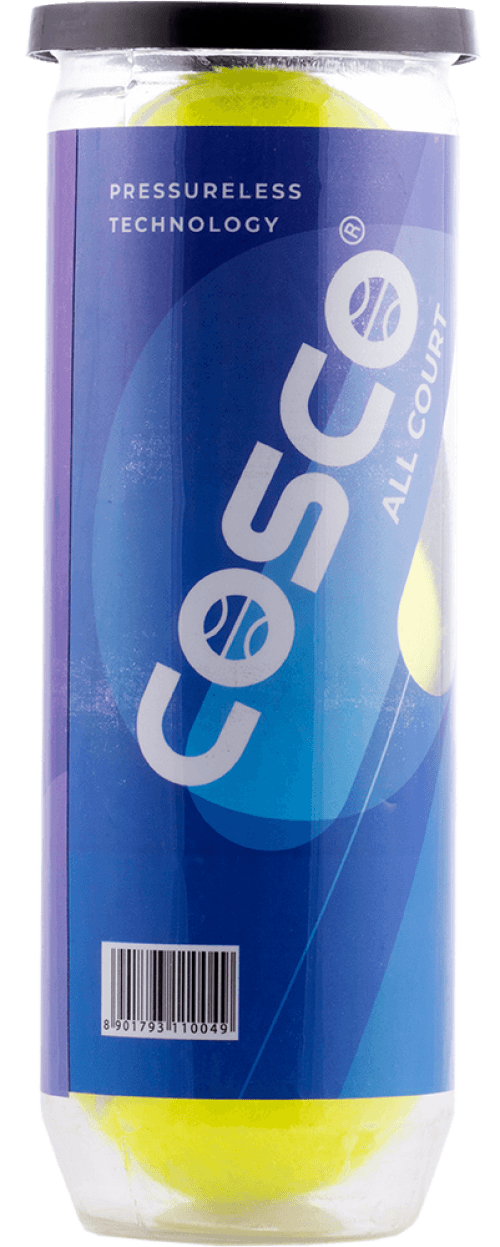 Cosco All Court Tennis Ball, Pack of 3 - Cosco Tennis Equipment