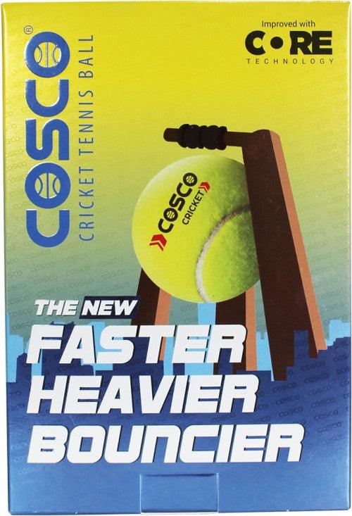 Cosco Light Cricket Tennis Ball (Pack of 6) - Cosco Cricket Equipment