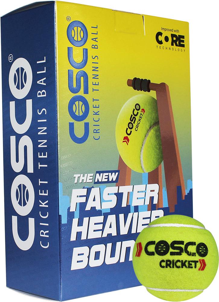 Cosco Light Cricket Tennis Ball (Pack of 6) - Cosco Cricket Equipment