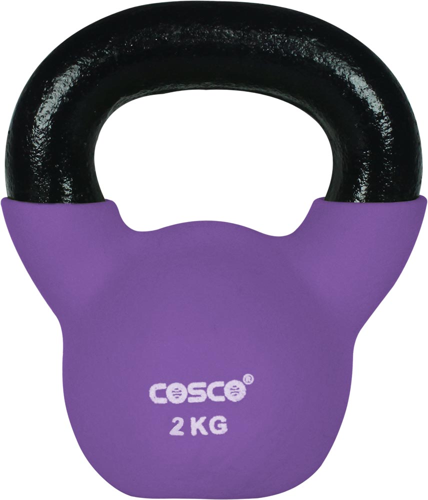 Cosco Vinyl Dumbbell Kettlebell- 2 Kg | KIBI Sports