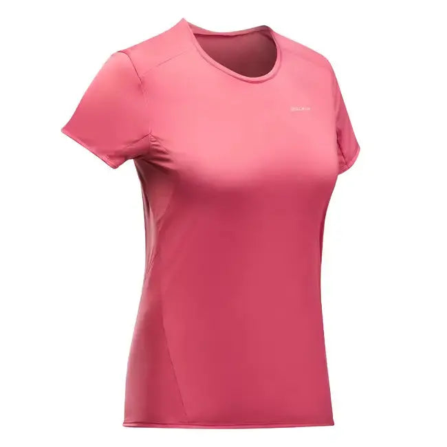 Quechua Women Mountain Hiking Quick Drying T-Shirt MH100 Pink Quechua