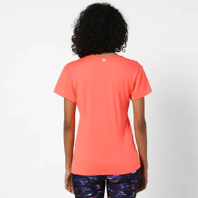 Domyos Women Polyester Basic Gym T-Shirt - Pink Domyos