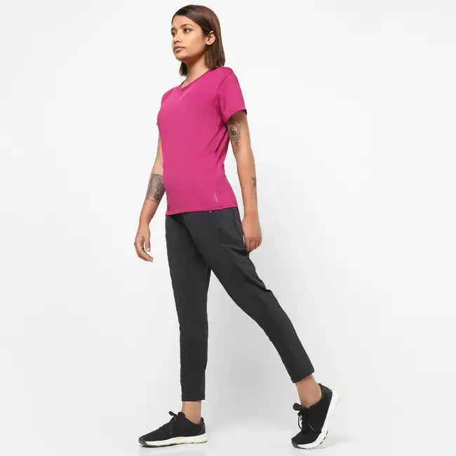 Domyos Women Polyester Basic Gym T-Shirt - Fuchsia Domyos