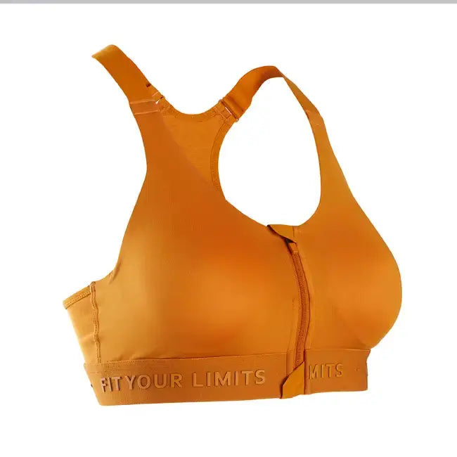 Domyos Large High-Support Fitness Bra 920 - Ochre Domyos