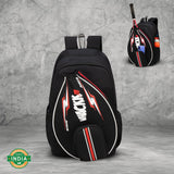 DropShot Black 35L Tennis Badminton Pickelball Squash Equipment Bag  | Unisex Lightweight Backpack