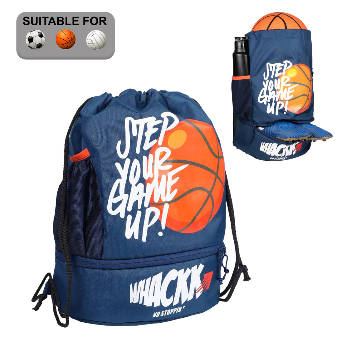 Blitz Blue Soccer|Football Equipment Bags|Basketball Volleyball Throwball Drawstring Backpack Bags|Shoes Mobile Bottle Holder Pocket|Sports Men Boys Bag|Dori Backpack |Gym Bag|Kitbag Kit Bag