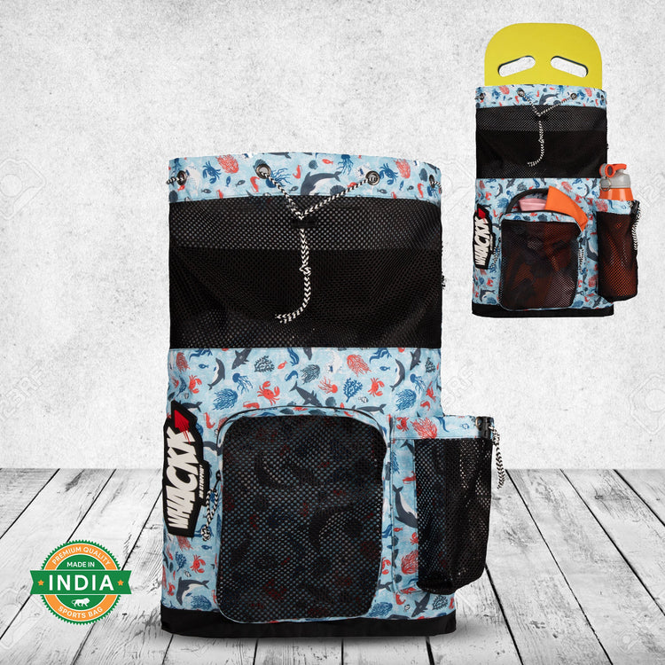 Aqua Arctic Unisex Swimming Bag |Water Sports |Dry Bags |Wet Pocket |Accessories |Beach Bag |Storage Swim Gym Gears |Drawstring Backpack |Netball Backpack | Pocket for Cap and Goggles
