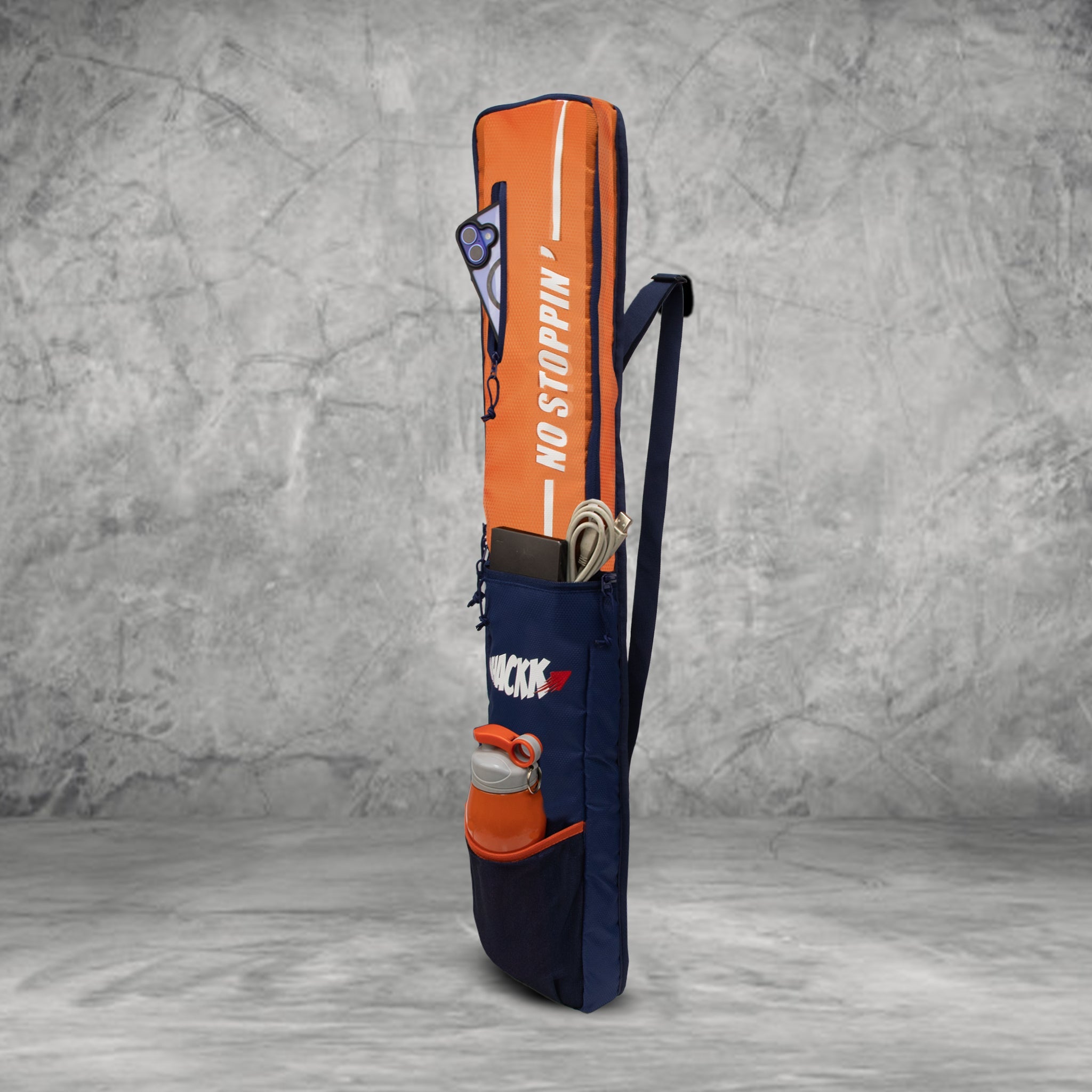 Hayden Orange Cricket Bat Cover Polyester Material, Premium Full Size Cover for Wooden and Plastic Bats with Heavy Duty Stitched Strap