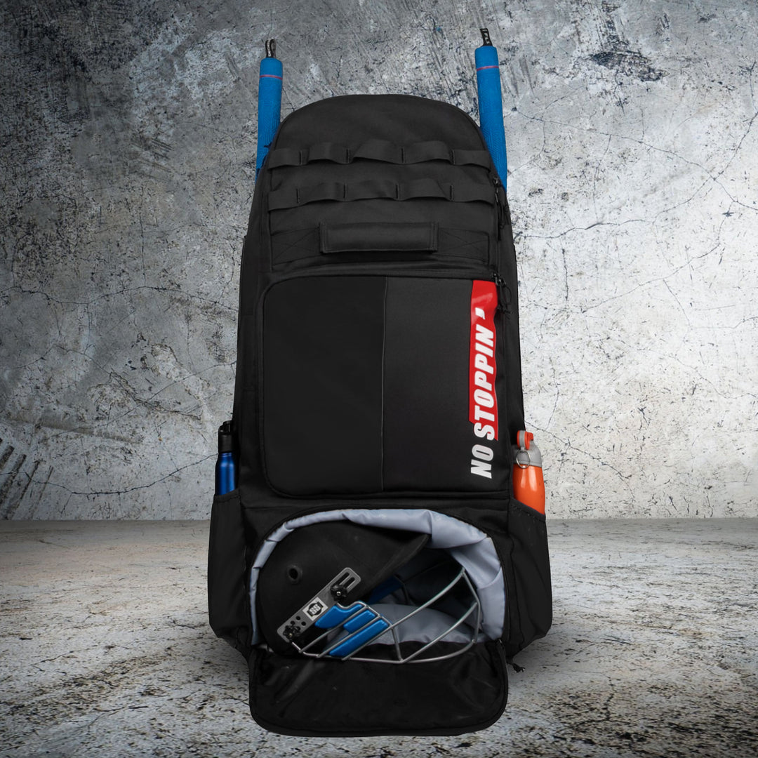 Condor Black 89L Unisex Cricket Kit Bag|Adult Size|2 Bat|Shoe/Helmet Pocket|Main Compartment 20 Inch Leg Pad|2 Bottle Holder|Easy Access Pocket|Player Edition Senior|Stylish Kit Bag