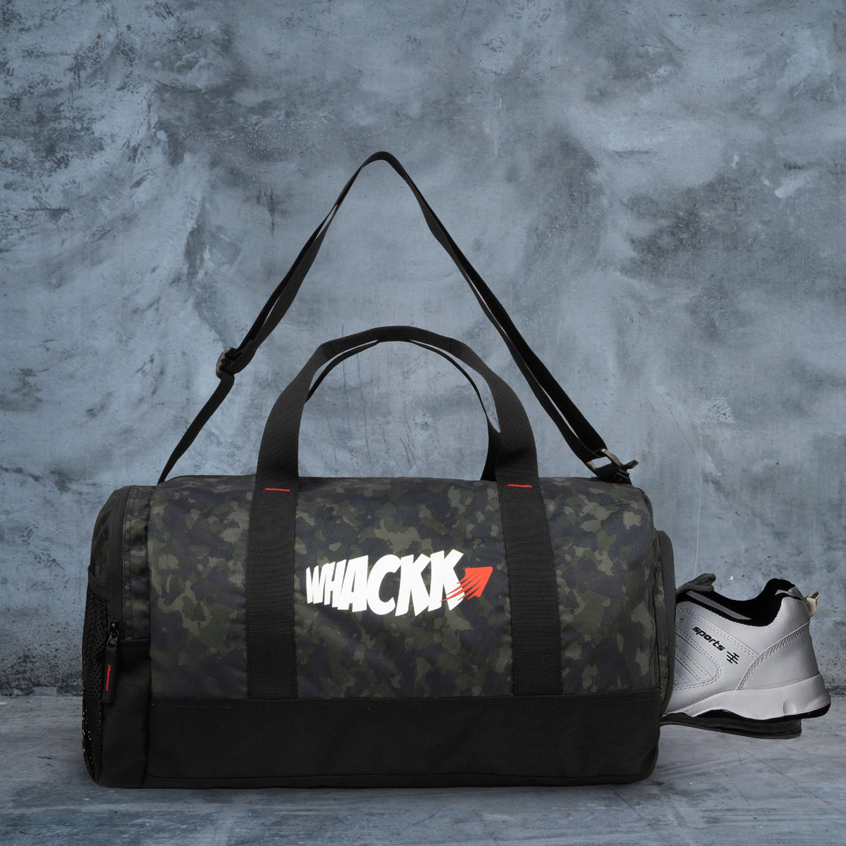 Cardio Wild Moss 31L Gym Fitness Workout Training Sports Travel Duffle Bag Separate Shoe Pocket Dry Wet Pocket Multipurpose Carry Bag Adjustable Strap Lightweight Sports Kit Men Women