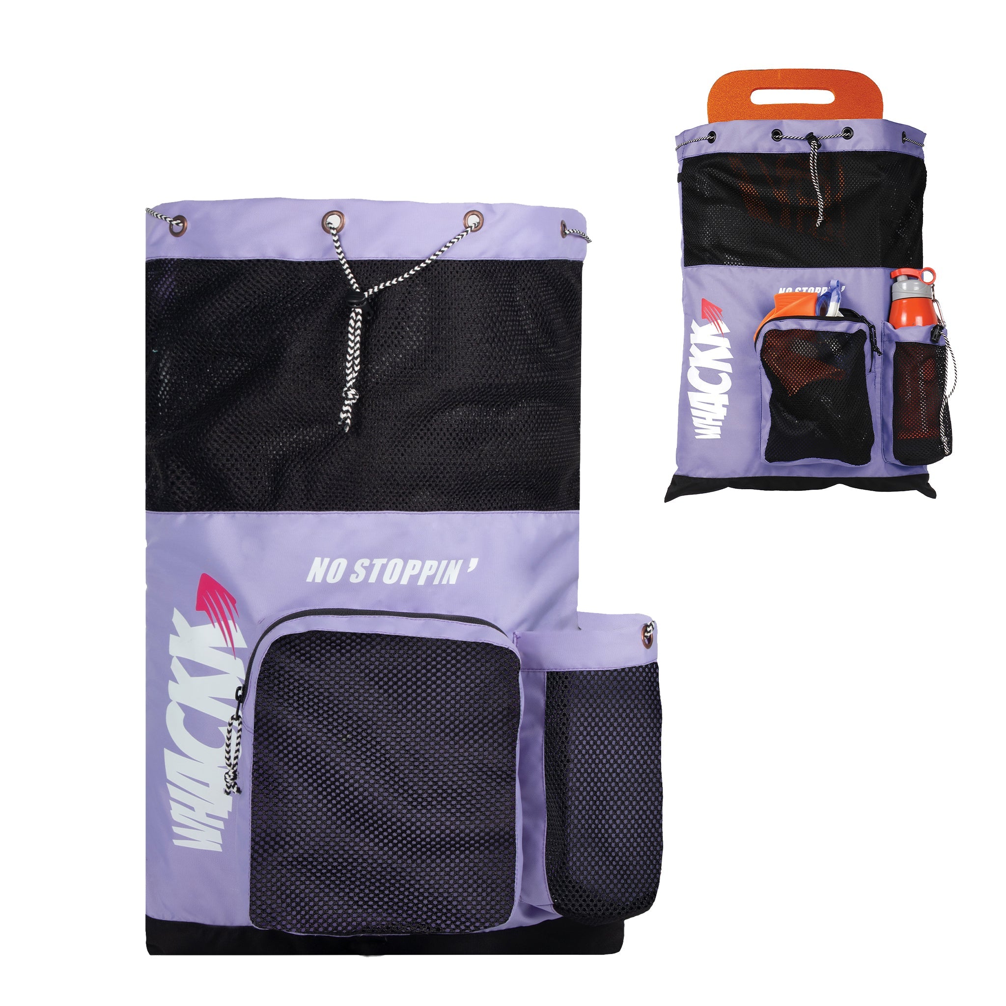 Aqua Lavender Unisex Swimming Bag |Water Sports |Dry Bags |Wet Pocket |Accessories |Beach Bag |Storage Swim Gym Gears |Drawstring Backpack |Netball Backpack | Pocket for Cap and Goggles