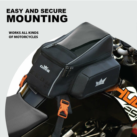 Gods Zeon R1 (Fibre Tank) - Motorcycle Tank Bag with Capsule Rain Cover