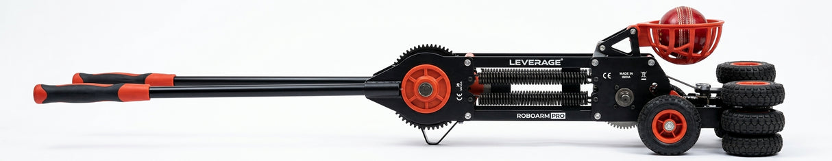 Leverage RoboArm Pro Ball Thrower - side profile view