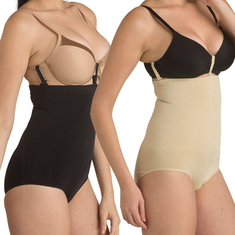 Glow High Waist Shaper Brief Black | Omtex