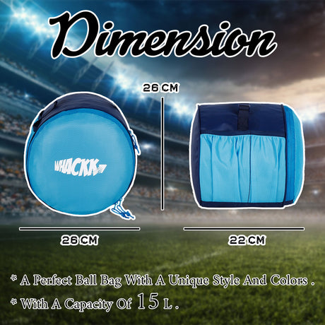 Kick Soccer Navy Blue Football Equipment Bags|Basketball Volleyball Bags |Adjustable Strap Backpack |Easy Access Pocket Mesh Bottle Holders | Ball Bag |Kitbag |Bag