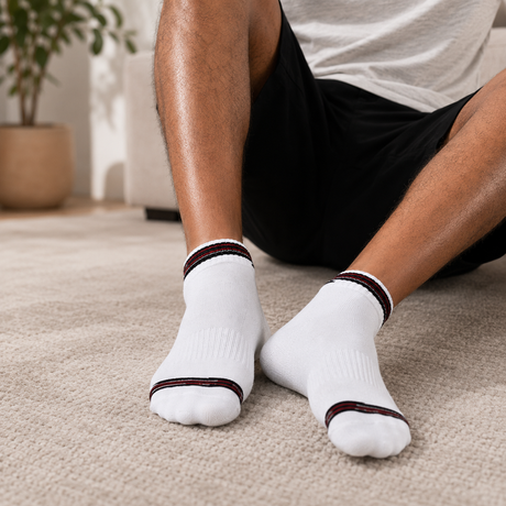 The Sock Street Design All Purpose Trackline Ankle Socks (Pack of 3)