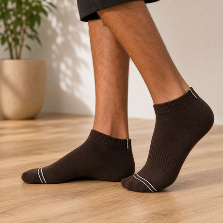 The Sock Street Design All Purpose Coastal Stripe Ankle Socks (Pack of 3)