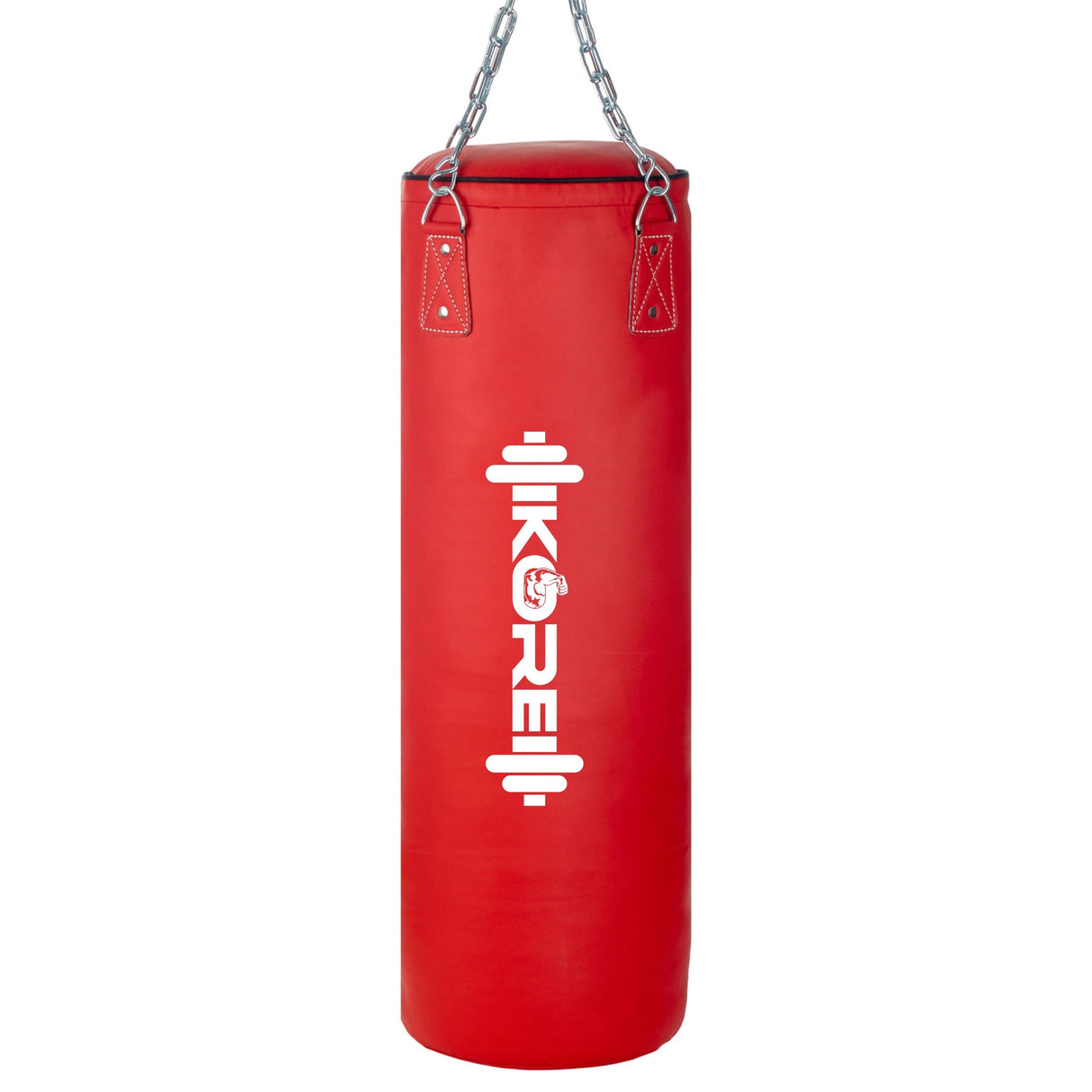 KORE Unfilled Heavy Punching Bag PU/SRF Material Boxing MMA Sparring Punching Training Kickboxing Muay Thai with Rust Proof Stainless Steel Hanging Chain