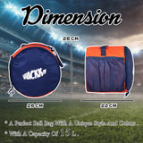Kick Soccer Navy Orange Football Equipment Bags|Basketball Volleyball Bags |Adjustable Strap Backpack |Easy Access Pocket Mesh Bottle Holders | Ball Bag |Kitbag |Bag
