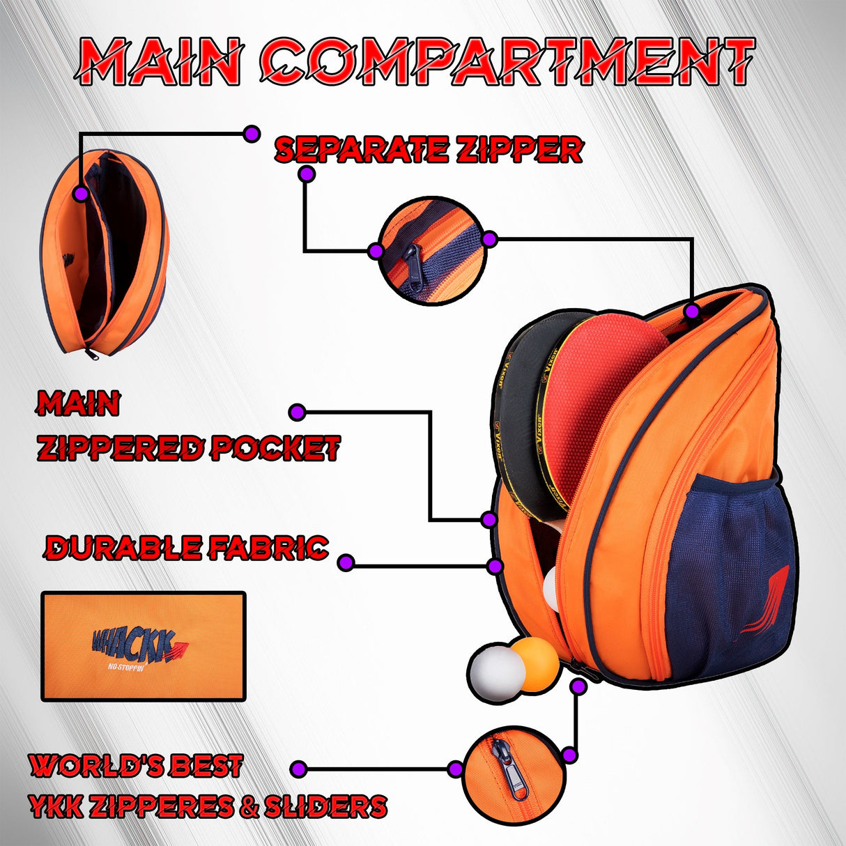 Twirl 5L Orange| Unisex Table Tennis Equipment Bag | Tennis Case | Racket Case | TT Bag Cover |Ping Pong Paddle Case|Case Bag Double-Sided |Professional |Bat Protector Pouch |Travel