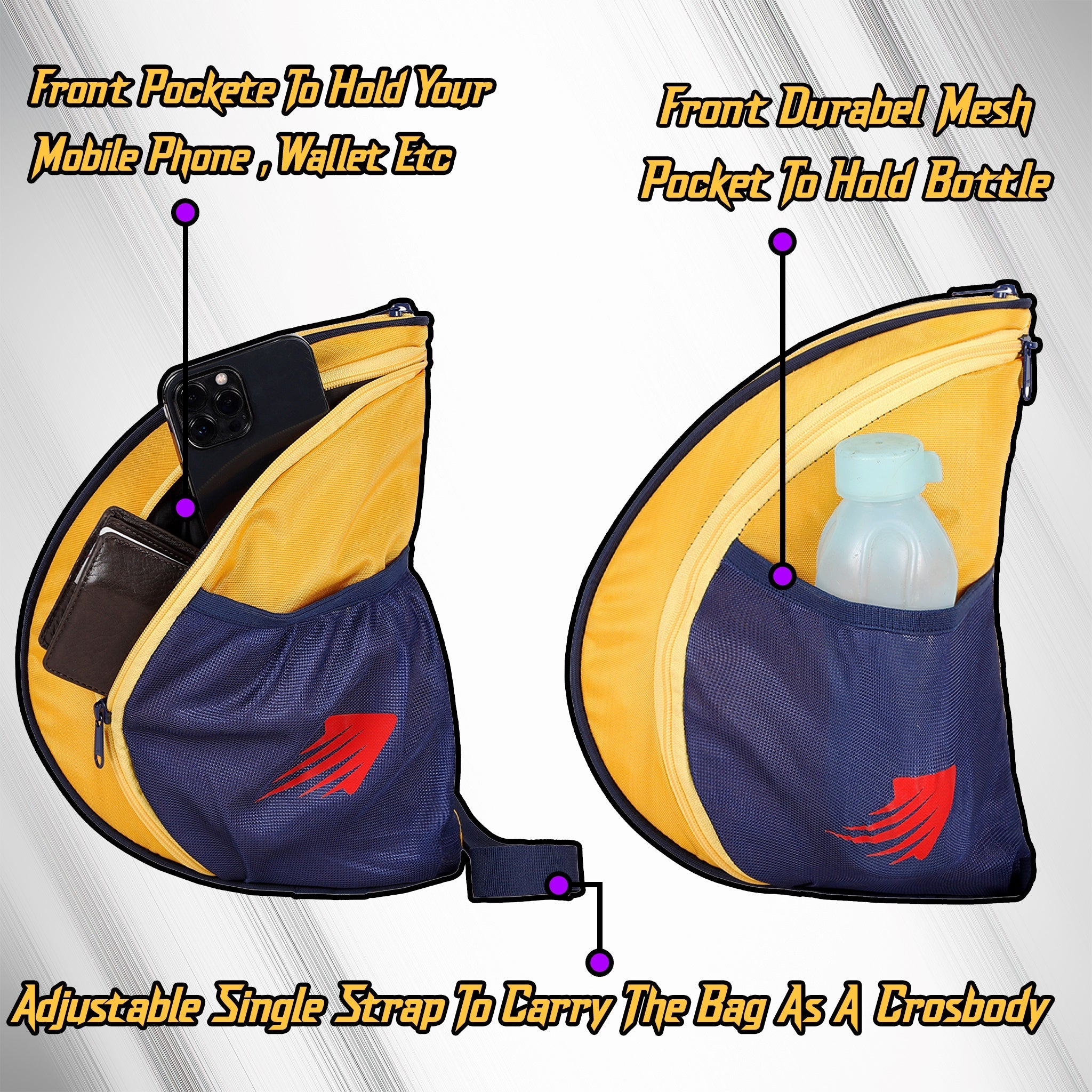 Twirl 5L Yellow| Unisex Table Tennis Equipment Bag | Tennis Case | Racket Case | TT Bag Cover |Ping Pong Paddle Case|Case Bag Double-Sided |Professional |Bat Protector Pouch |Travel